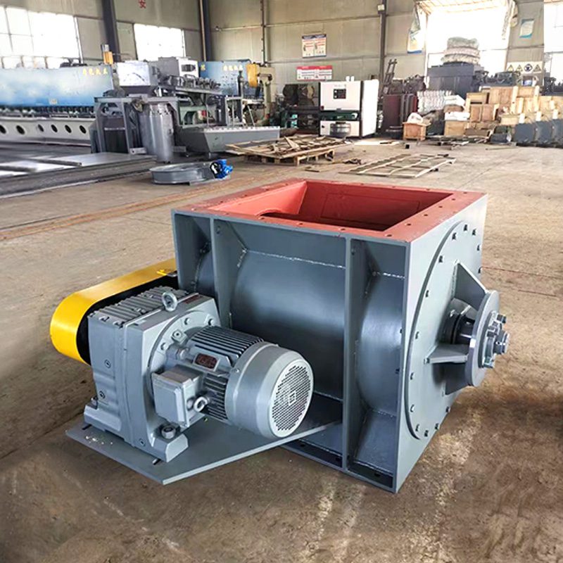 Rotary valve designed for precise control of material flow, showcasing its durable construction and operational mechanism