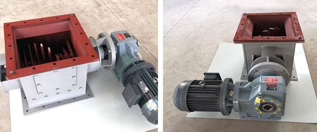 Two different angles of cement lump breaker placed on the concrete floor