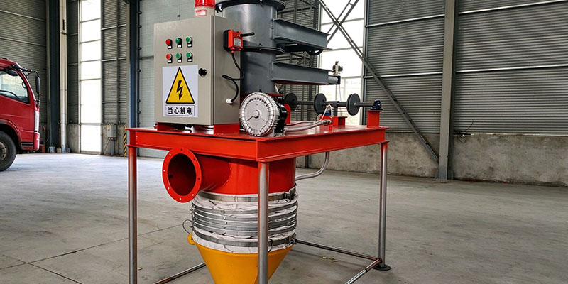 bulk loading machine with level switch on loading spout